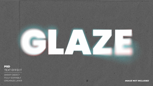 PSD glaze editable text effect