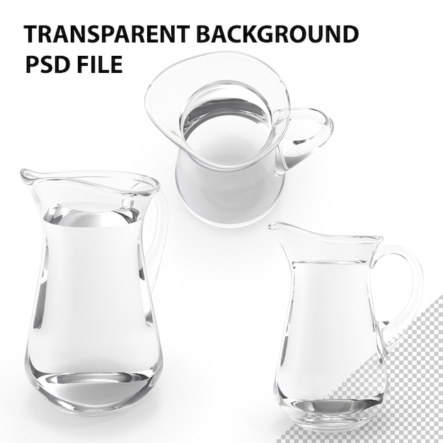PSD glazen kan met water png