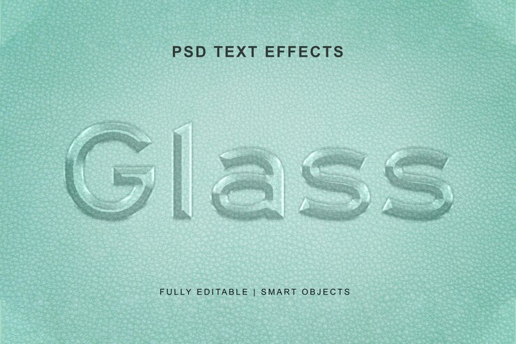 Glazen teksteffect en teksteffectstijl