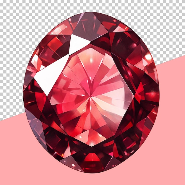 Gleaming garnet isolated object transparent background