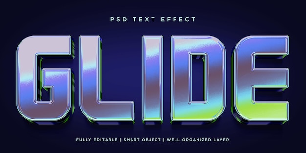 PSD glide 3d style text effect