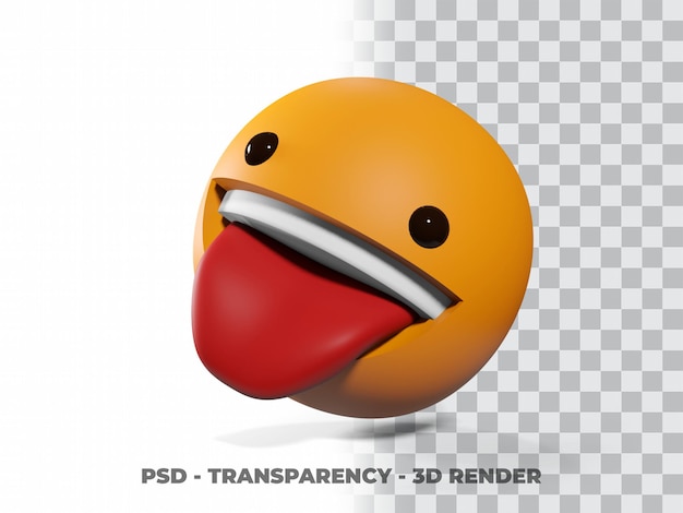 Glimlach emoticon 3d met transparantie achtergrond