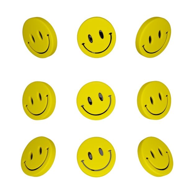 PSD glimlach emoticons 3d-pictogram of -symbool