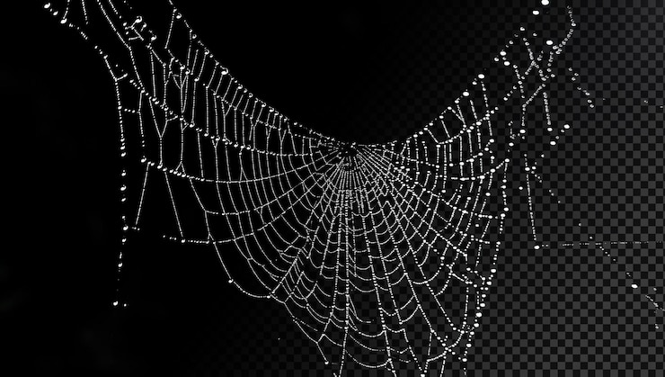 PSD glistening spiderweb