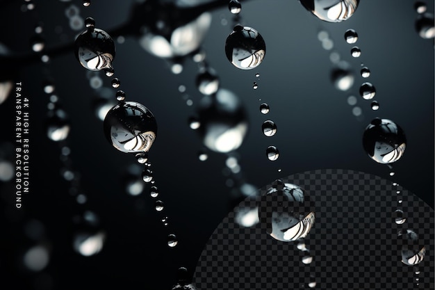 PSD a glistening water droplet a fleeting masterpiece of liquid elegance transparent background