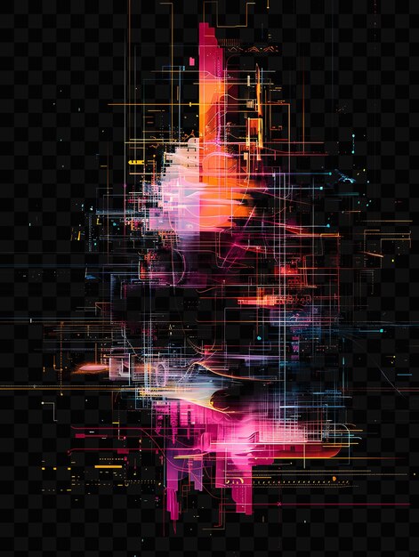 PSD glitch architecture met verwrongen structuren en abstract s texture effect fx film bg collage art