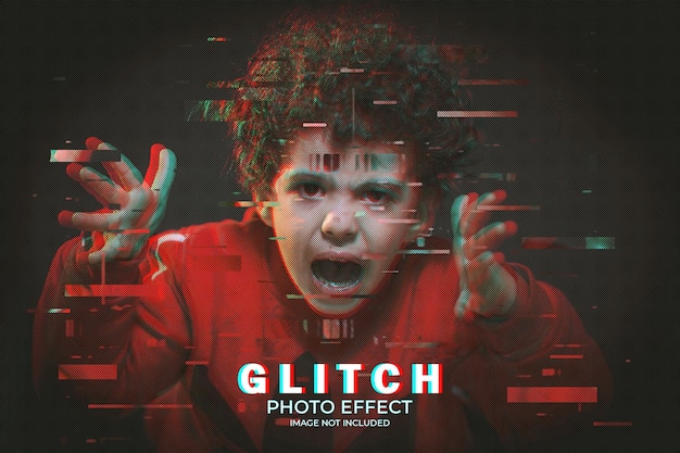 Glitch foto-effect sjabloon