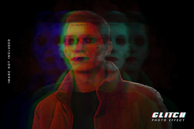 glitch grain photoshop effect