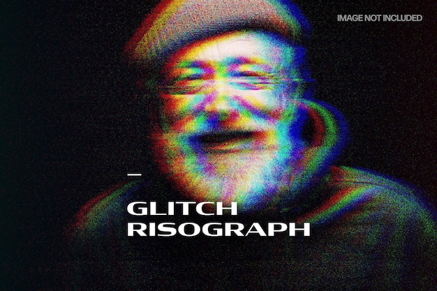 Effetto foto risograph glitch