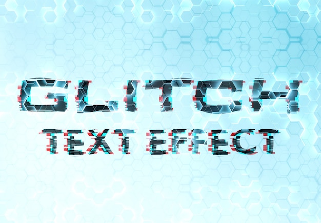 Glitch text effect template