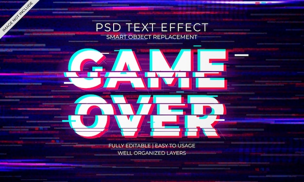 PSD glitch text effect