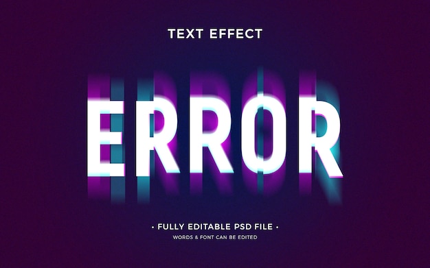 Glitch text effect