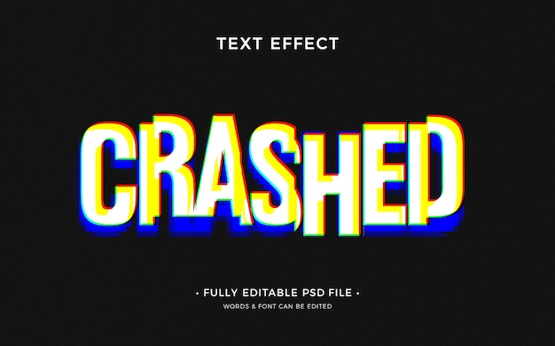 PSD glitch text effect