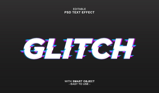 PSD glitch text effect