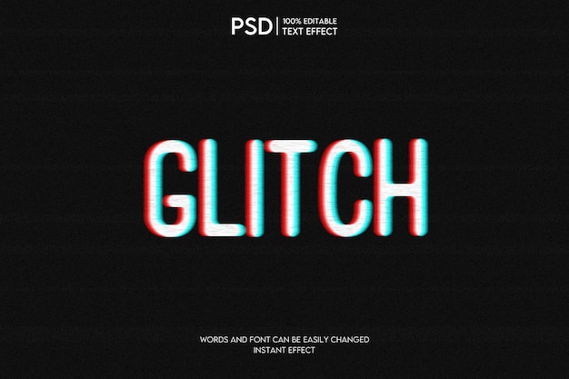 Glitch Text Effect, Editable Text Style Graphic by Mily Studio