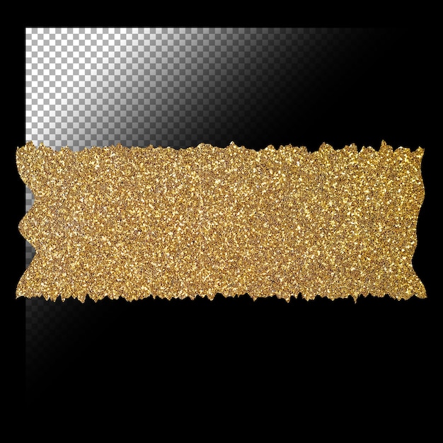 Glitter background on transparent background