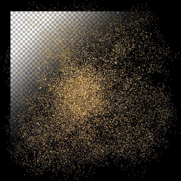 PSD glitter background on transparent background