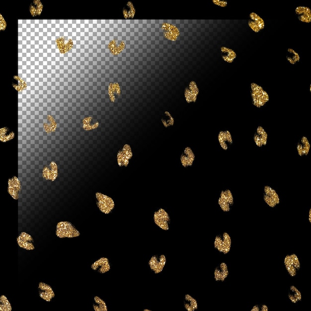 glitter background on transparent background