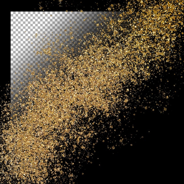 Glitter background on transparent background