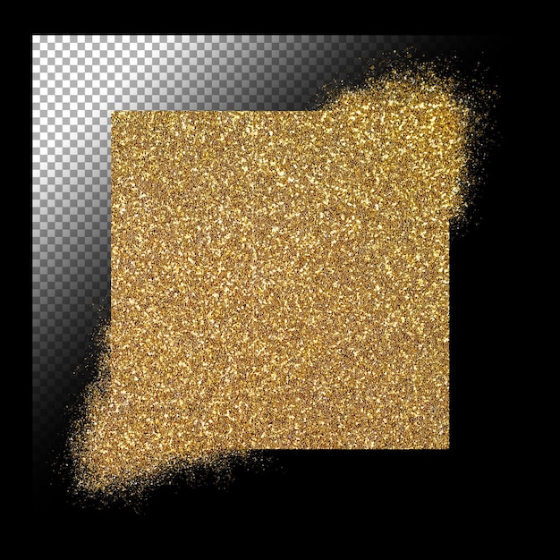 Glitter background on transparent background