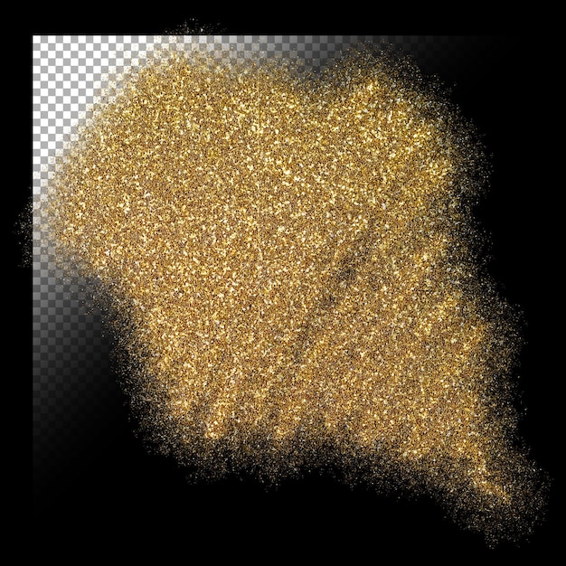 PSD glitter background on transparent background