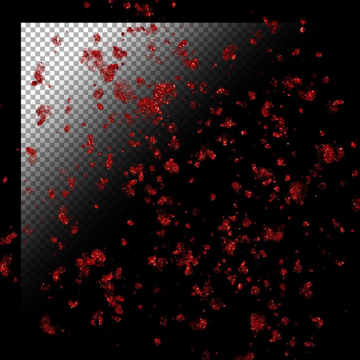 PSD glitter background on transparent background