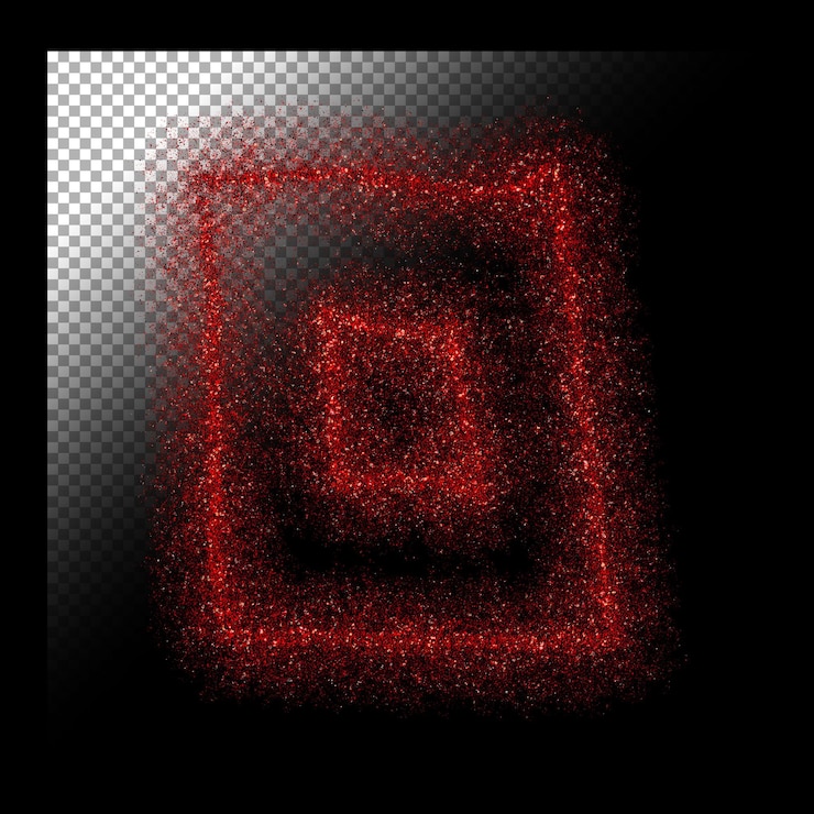 PSD glitter background on transparent background