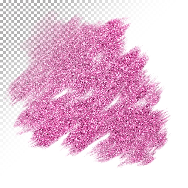 Glitter background on transparent background