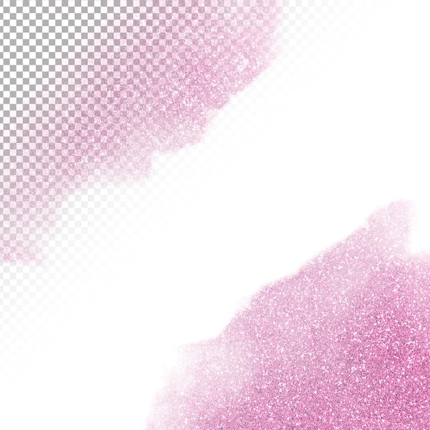 Glitter background on transparent background