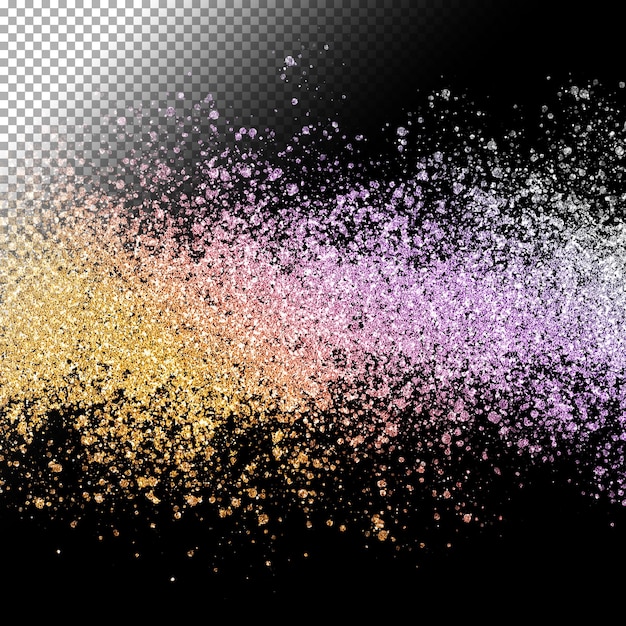 PSD glitter background on transparent background