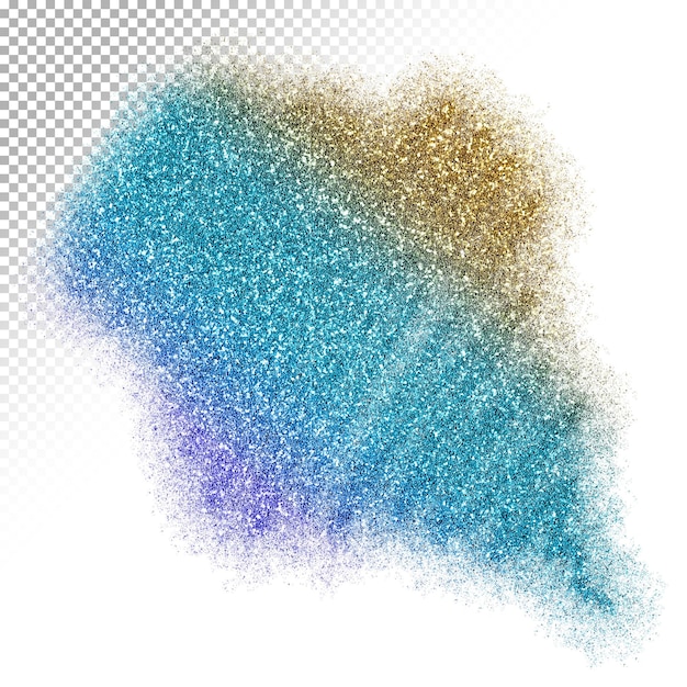 Glitter background on transparent background