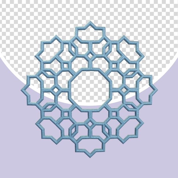 Glitter blauw sneeuwvlok decoratief 3D-element