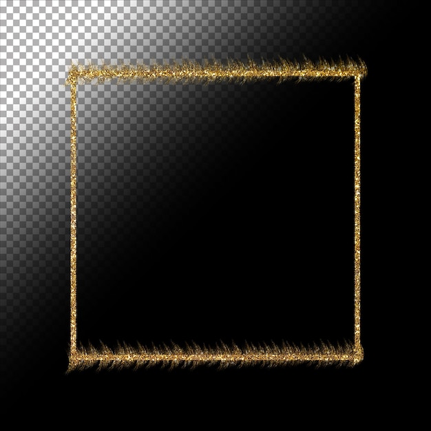 PSD glitter gold frame and abstract decoration