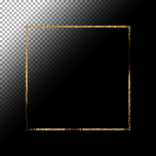 PSD glitter gold frame and abstract decoration