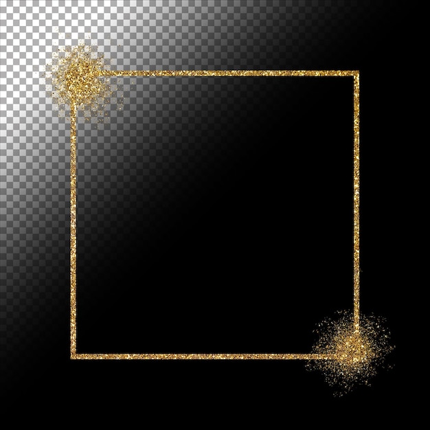 PSD glitter gold frame and abstract decoration