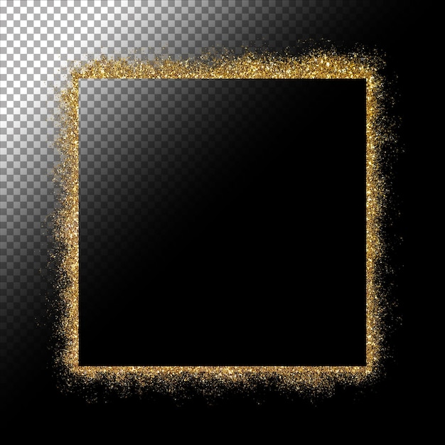 PSD glitter gold frame and abstract decoration