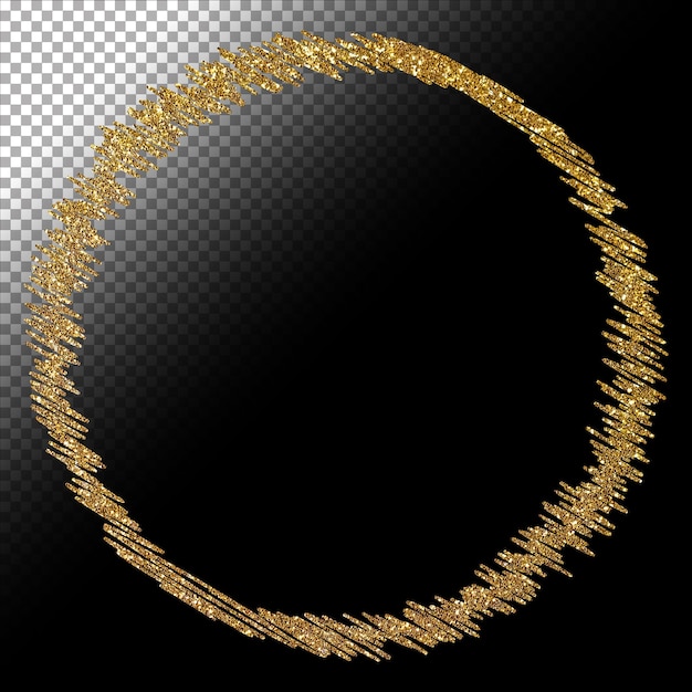 glitter gold frame and abstract decoration