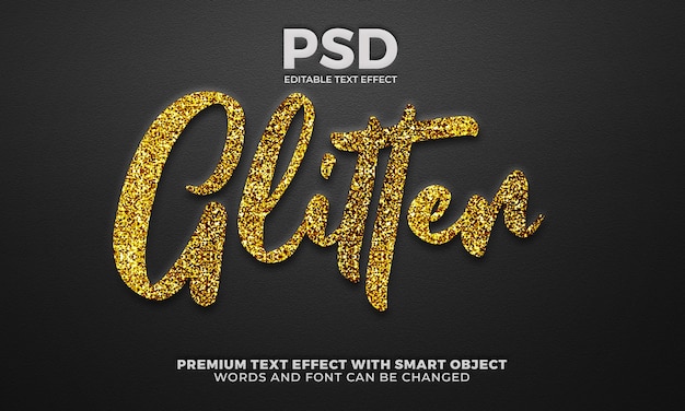 Glitter goud luxe teksteffect