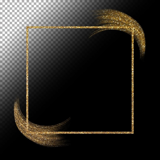 PSD glitter gouden frame en abstracte decoratie