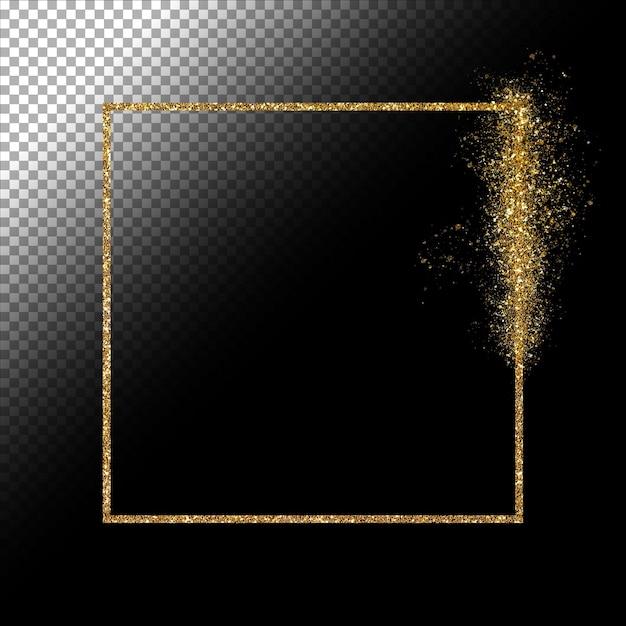 PSD glitter gouden frame en abstracte decoratie