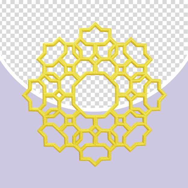 Glitter goudgeel mandala decoratief 3D-element