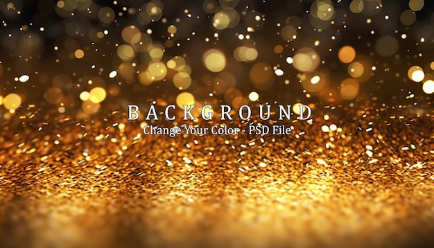 Glitter lichten grunge achtergrond goud glitter Generatieve AI