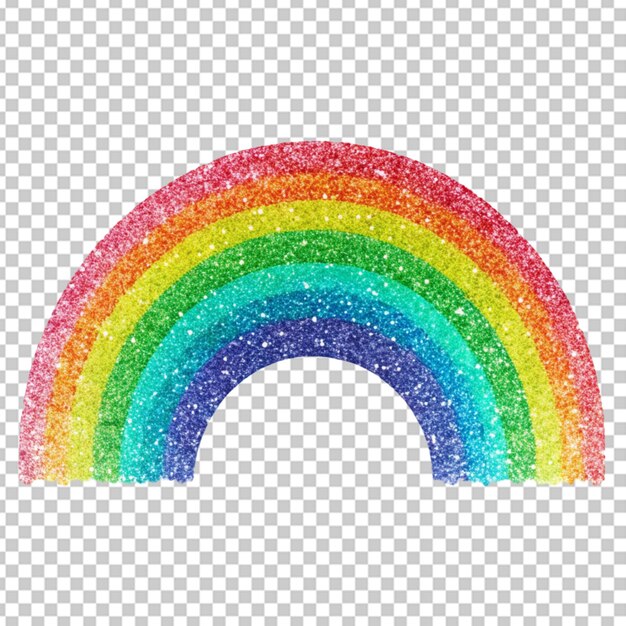 PSD glitter regenboog doorzichtige achtergrond