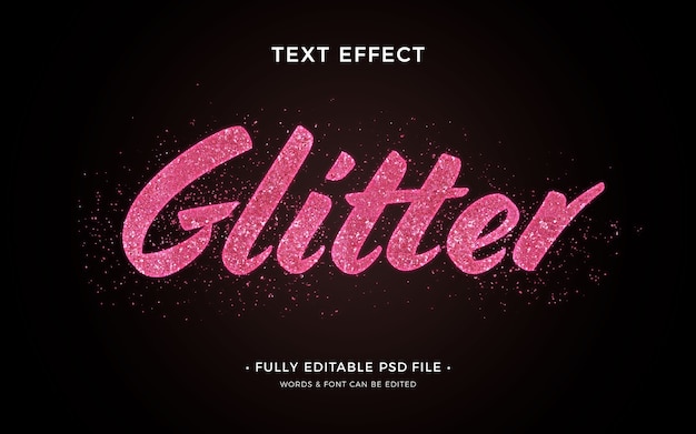 PSD glitter teksteffect