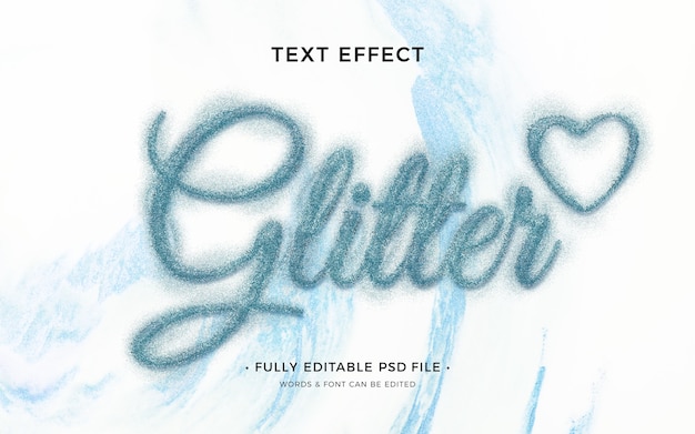 Glitter teksteffect