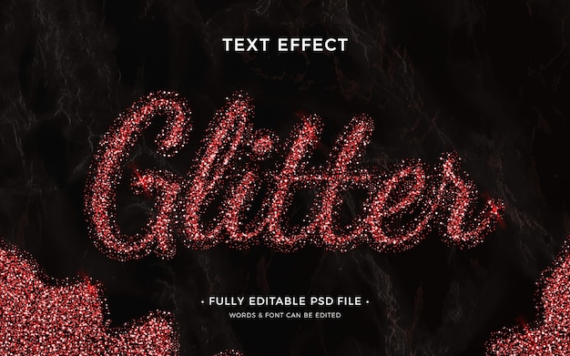 PSD glitter teksteffect