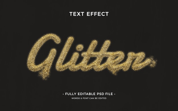 Glitter text effect