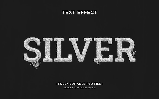 Glitter text effect