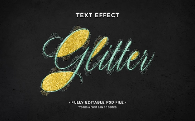 PSD glitter text effect