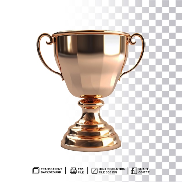 PSD glittering bronze trophy psd template